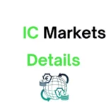 IC Markets logo with details icon – represents broker information and trading features.