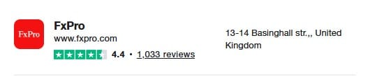 FxPro reviews on Trustpilot